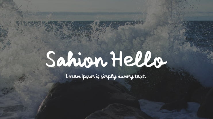 Sahion Hello Font