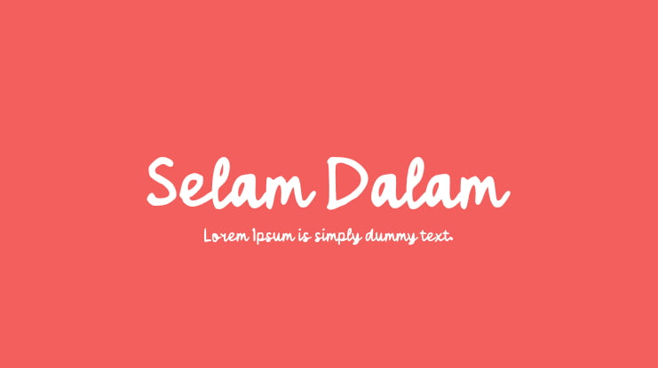 Selam Dalam Font