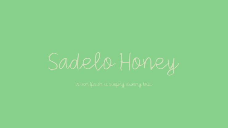 Sadelo Honey Font