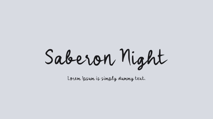 Saberon Night Font