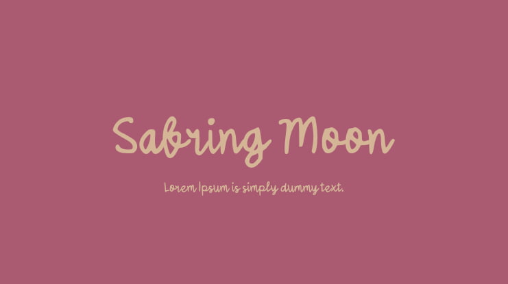 Sabring Moon Font