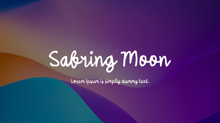 Sabring Moon Font