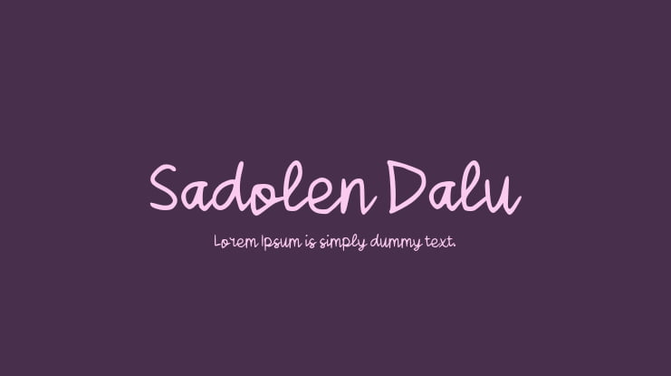 Sadolen Dalu Font