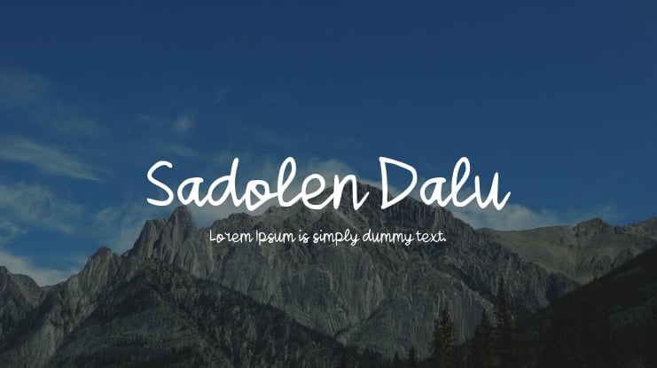 Sadolen Dalu Font