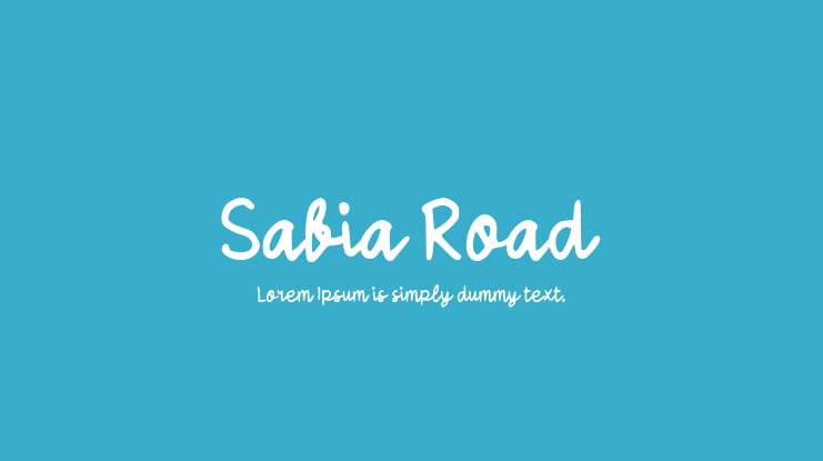 Sabia Road Font