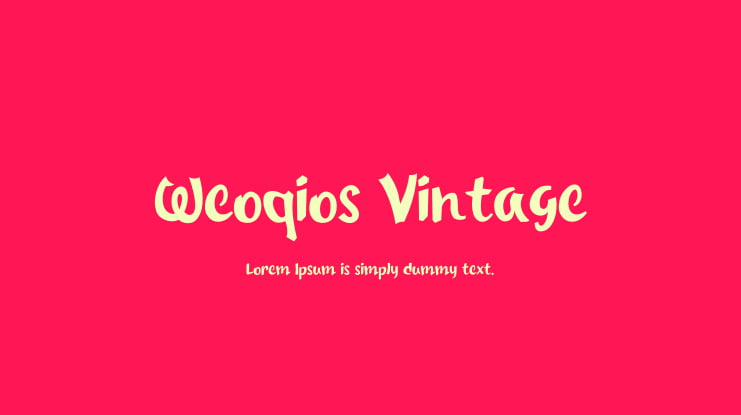 Weoqios Vintage Font