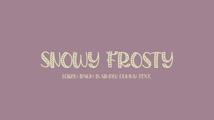 Snowy Frosty Font