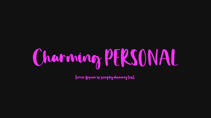 Charming PERSONAL Font