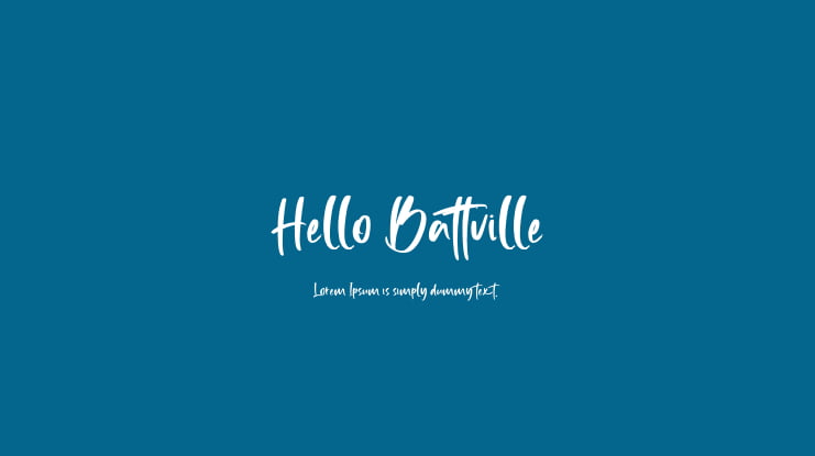 Hello Battville Font