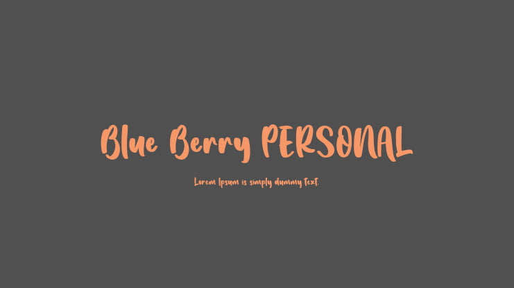 Blue Berry PERSONAL Font