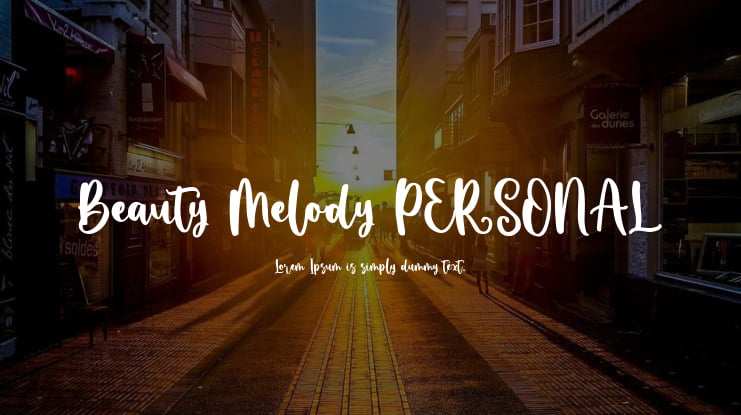 Beauty Melody PERSONAL Font