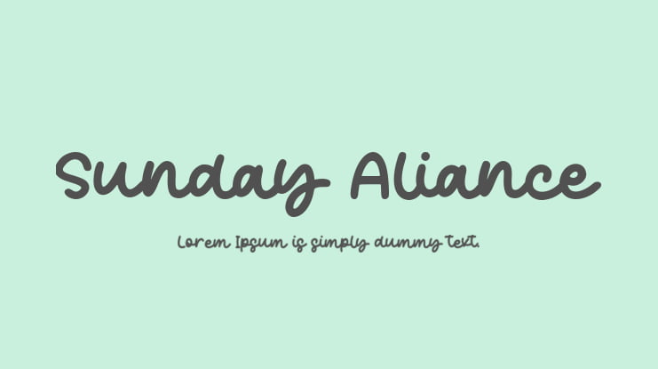 Sunday Aliance Font