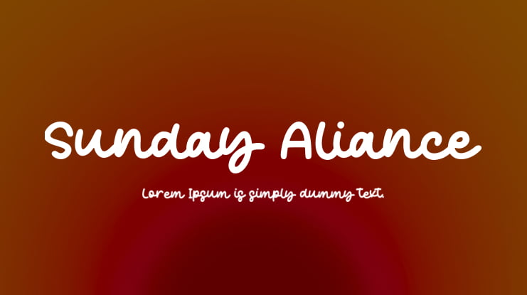 Sunday Aliance Font