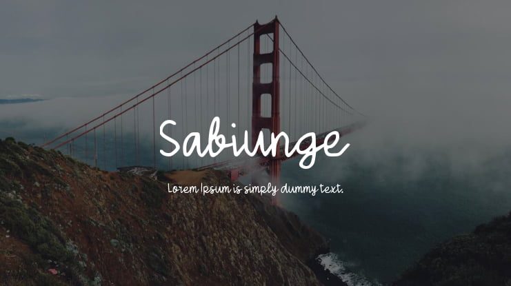 Sabiunge Font