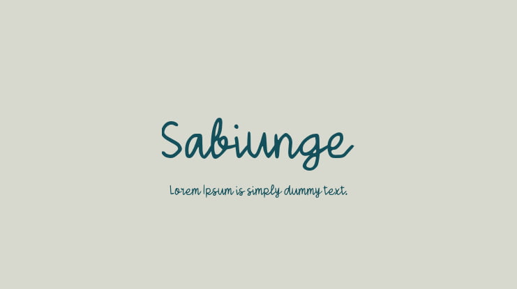 Sabiunge Font