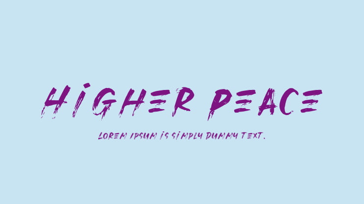 Higher Peace Font Family