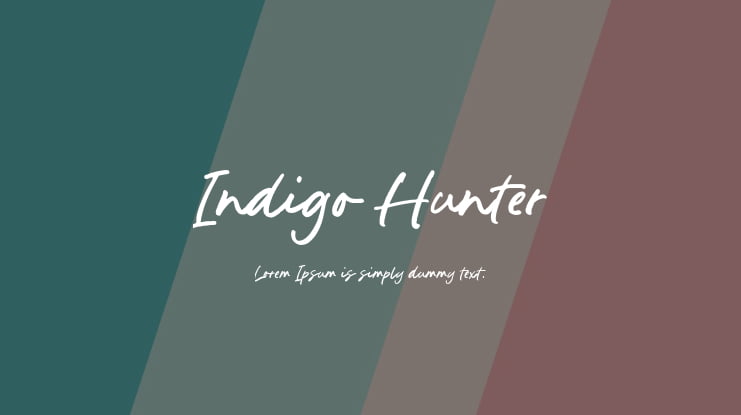 Indigo Hunter Font