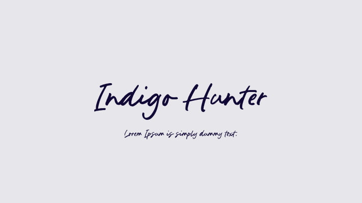 Indigo Hunter Font