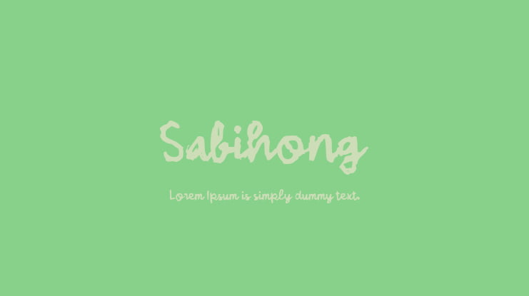 Sabihong Font