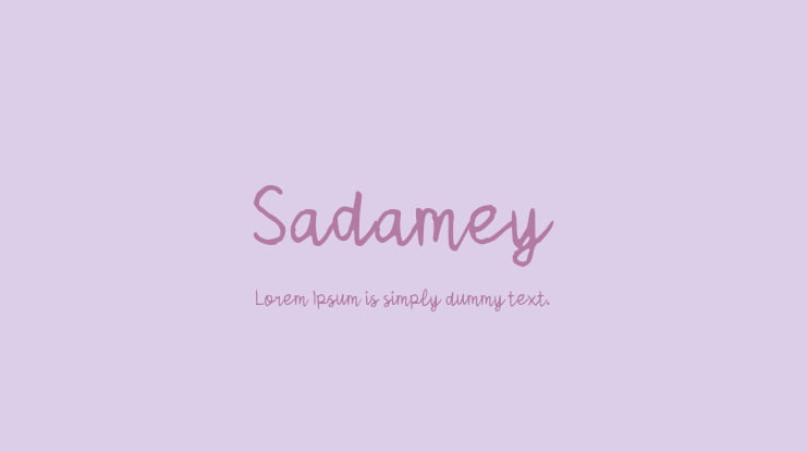 Sadamey Font