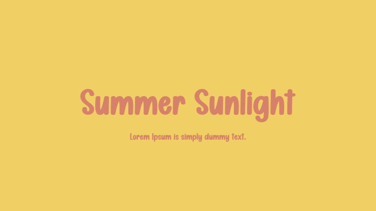 Summer Sunlight Font