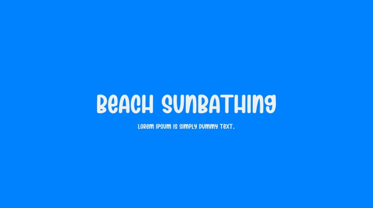 Beach Sunbathing Font