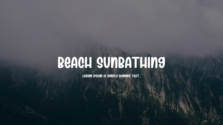 Beach Sunbathing Font