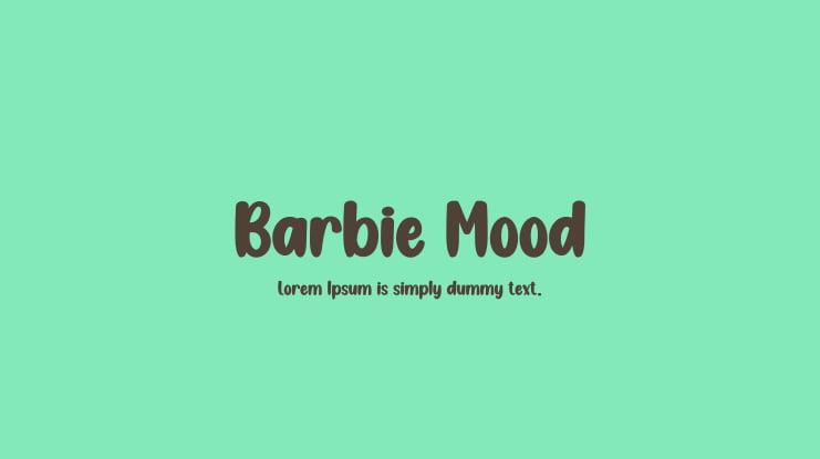 Barbie Mood Font