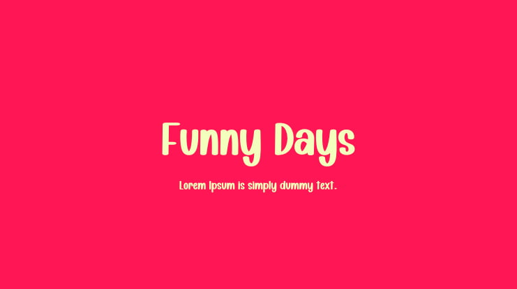 Funny Days Font