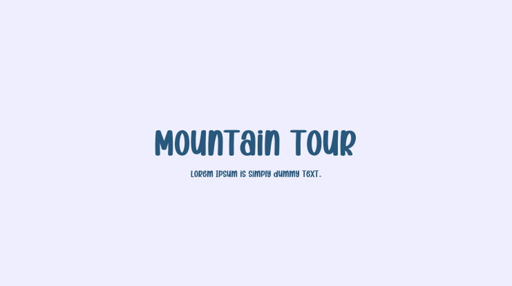 Mountain Tour Font