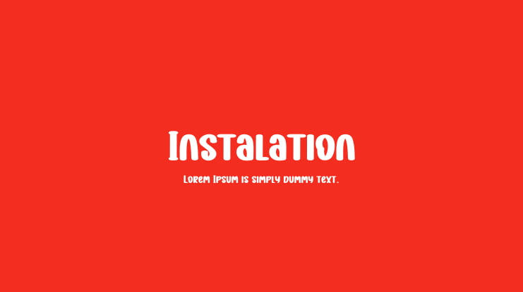 Instalation Font