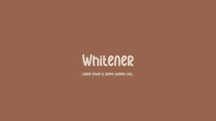 Whitener Font