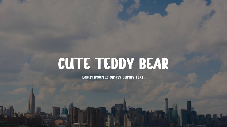 Cute Teddy Bear Font