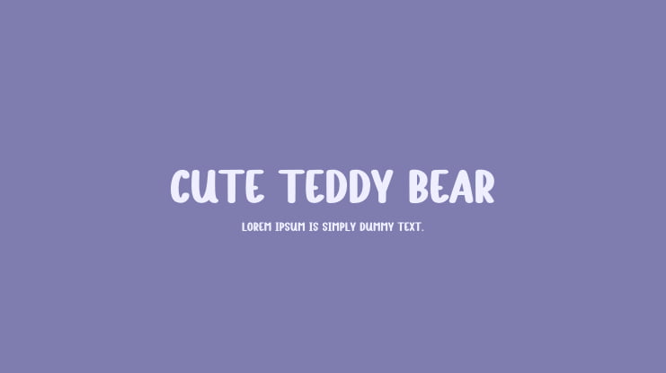 Cute Teddy Bear Font