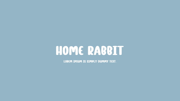 Home Rabbit Font