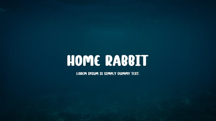 Home Rabbit Font