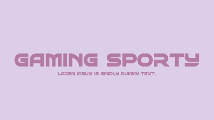 Gaming Sporty Font