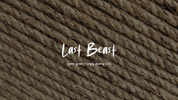 Last Beast Font