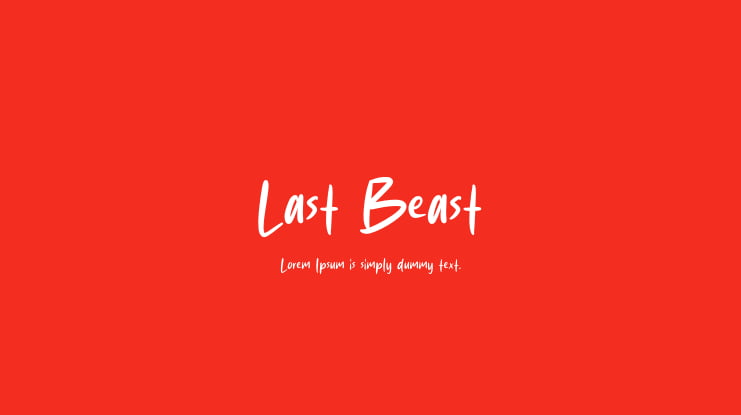 Last Beast Font