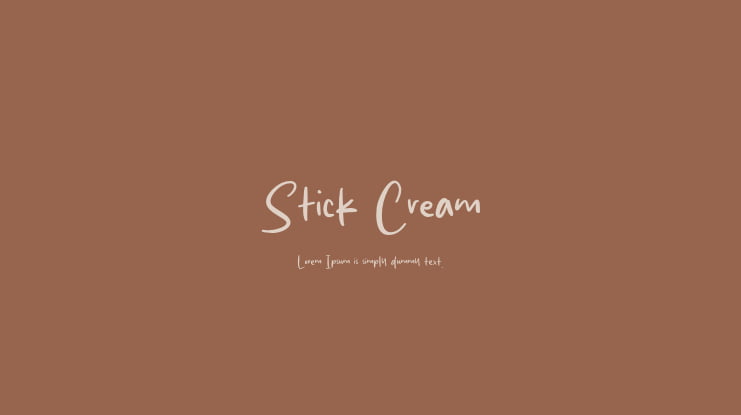 Stick Cream Font