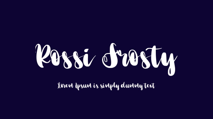 Rossi Frosty Font