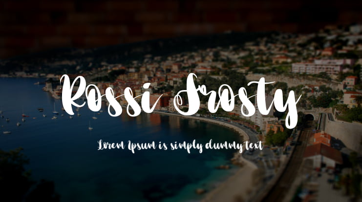 Rossi Frosty Font