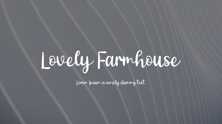 Lovely Farmhouse Font