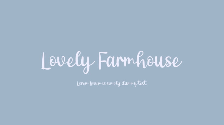 Lovely Farmhouse Font