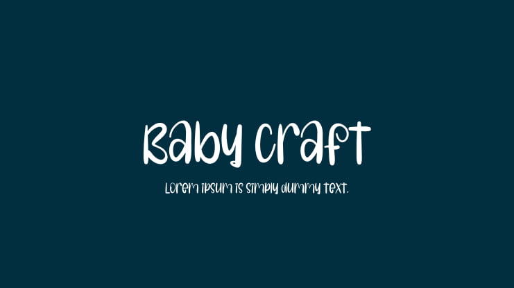 Baby Craft Font