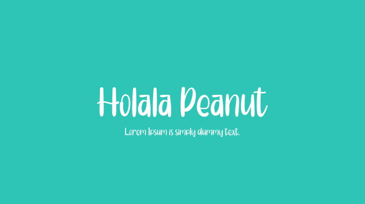 Holala Peanut Font