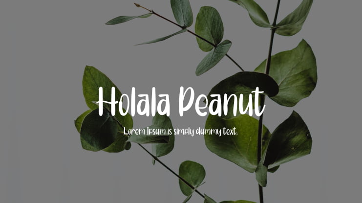 Holala Peanut Font