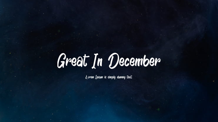 Great In December Font