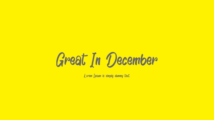 Great In December Font