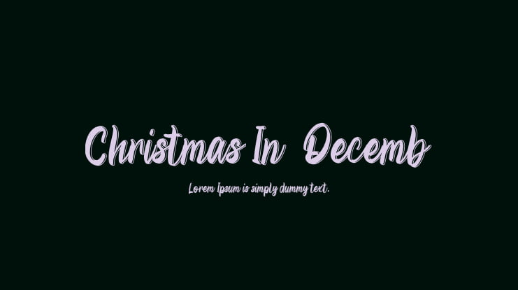 Christmas In  Decemb Font